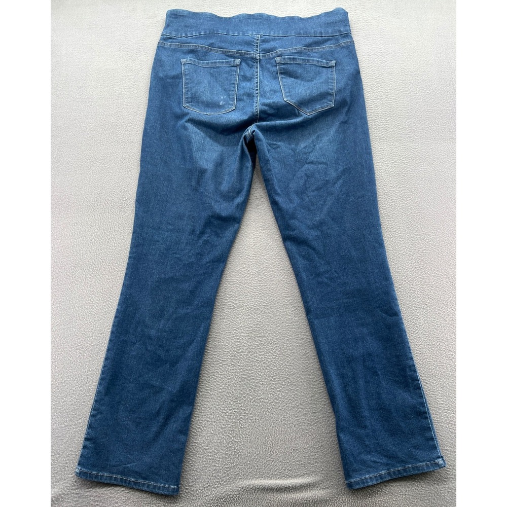 Bandolino Jeans Theadora Tummy Toner Pull On Straight Leg Blue Medium Wash 16W - Picture 8 of 13